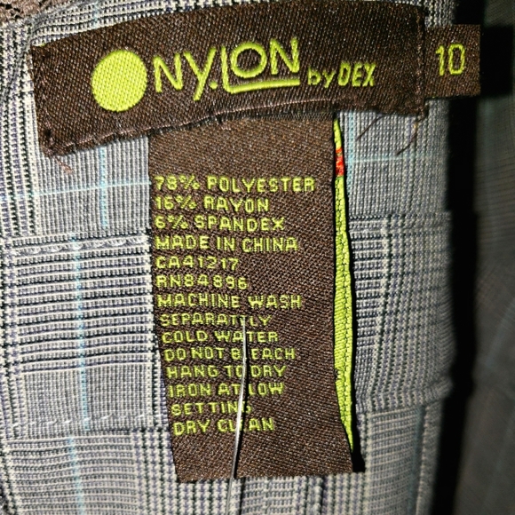 Dex Tweed Retro Dress Zipper Back Hooks Lace Adjustable Strap Knee High Spandex - Picture 8 of 9